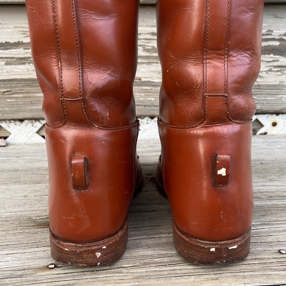 Vintage/Antique Stombock Saddlery Tall Leather Field Boots Made in England W 7.5 - Picture 3 of 11